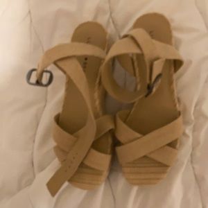 Cute tan platform sandles